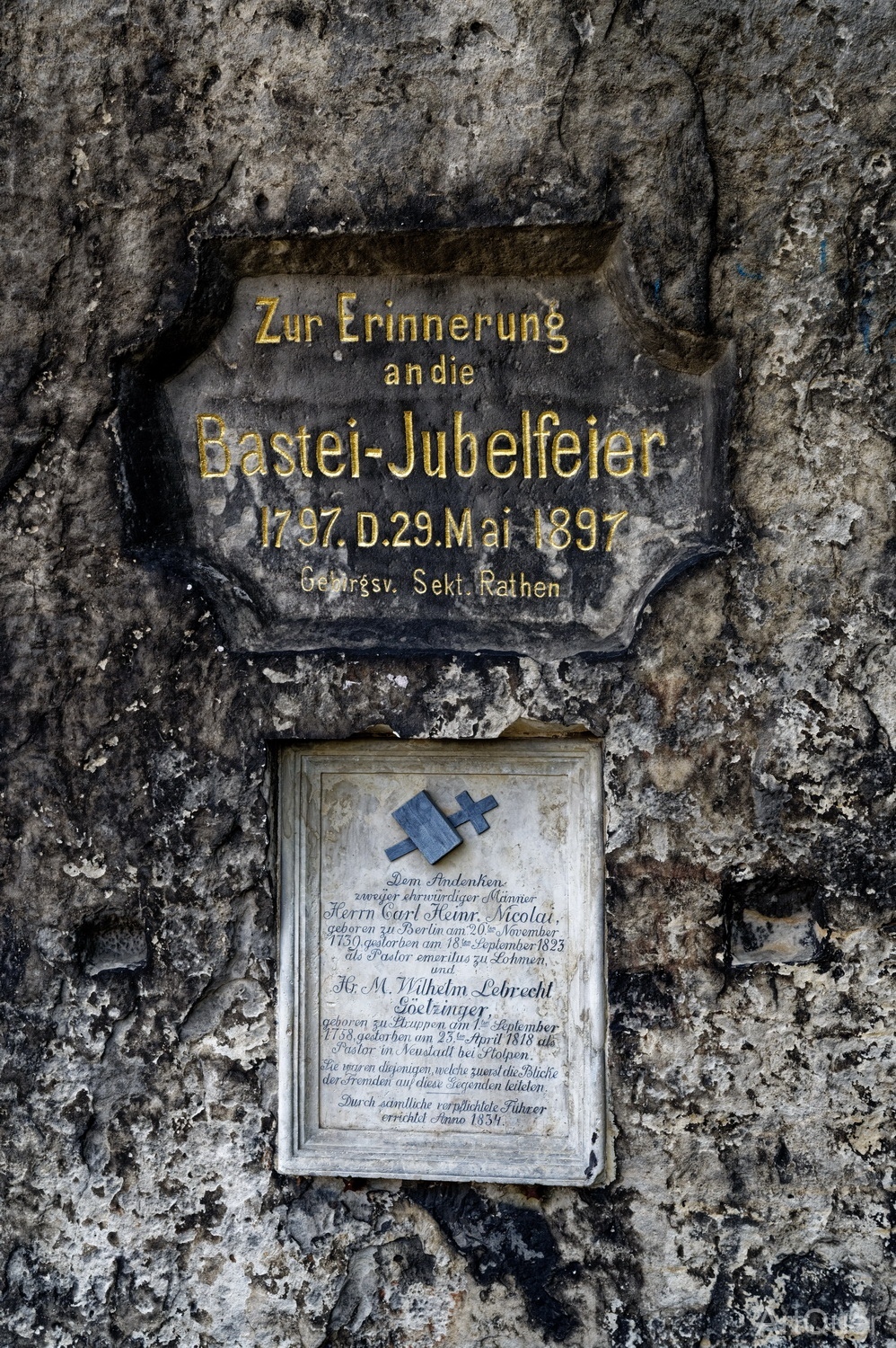 Basteibrücke - Gedenktafel Jubelfeier